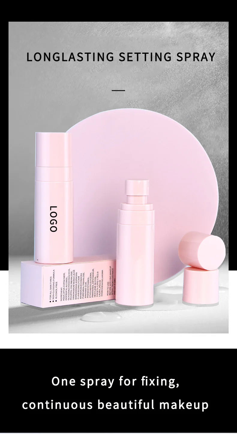 Private Label Setting Spray Oil Control Long Lasting Lightweight Vegan Matte Foundation Finishing Fixer Makeup Spray Bulk 10pcs