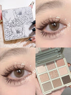 Cement Grey Black Eye Shadow Palette Makeup Eyes Glitter Contour Pigments Palette Pearly Shimmer Fashion Korean Shadow Makeup