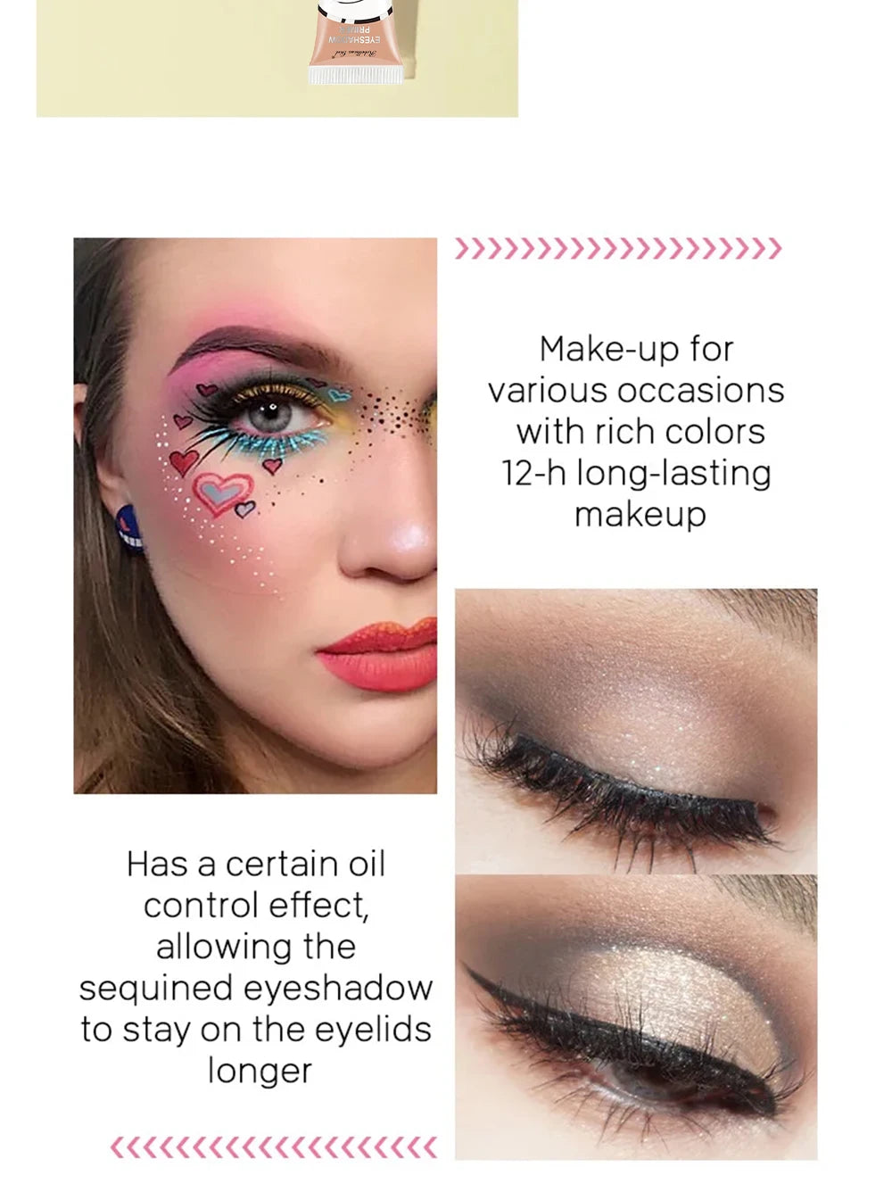 White Dark Matte Eye Shadow Primer Suitable for Oily Eyelid Eye Makeup Base Waterproof and Stain Resistant,Durable Cream Liquid