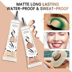 White Dark Matte Eye Shadow Primer Suitable for Oily Eyelid Eye Makeup Base Waterproof and Stain Resistant,Durable Cream Liquid