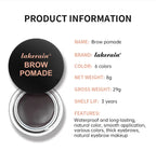 6 Colors Long-lasting Eyebrow Enhancers Makeup Waterproof 3D Natural Eye Brow Pomade Eyebrow Gel With Brush Professional Makeup