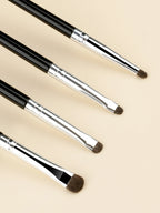 4-Pcs SET OF EYE MAKEUP TOOLS INCLUDING DETAIL BRUSH, EYE SHADOW BRUSH, EYELINER BRUSH, UNDER-EYE BRUSH, EYEBROW BRUSH