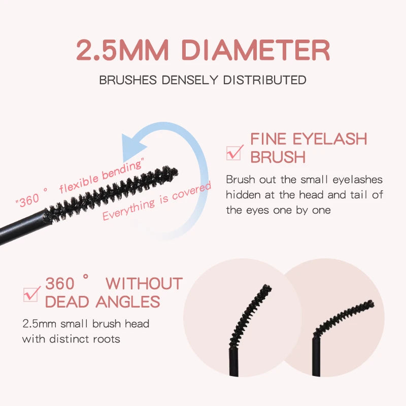 Long-Lasting Black Mascara, Thick, Curling, Waterproof, Quick-Drying, No Smudging,  Natural, Best For Christmas