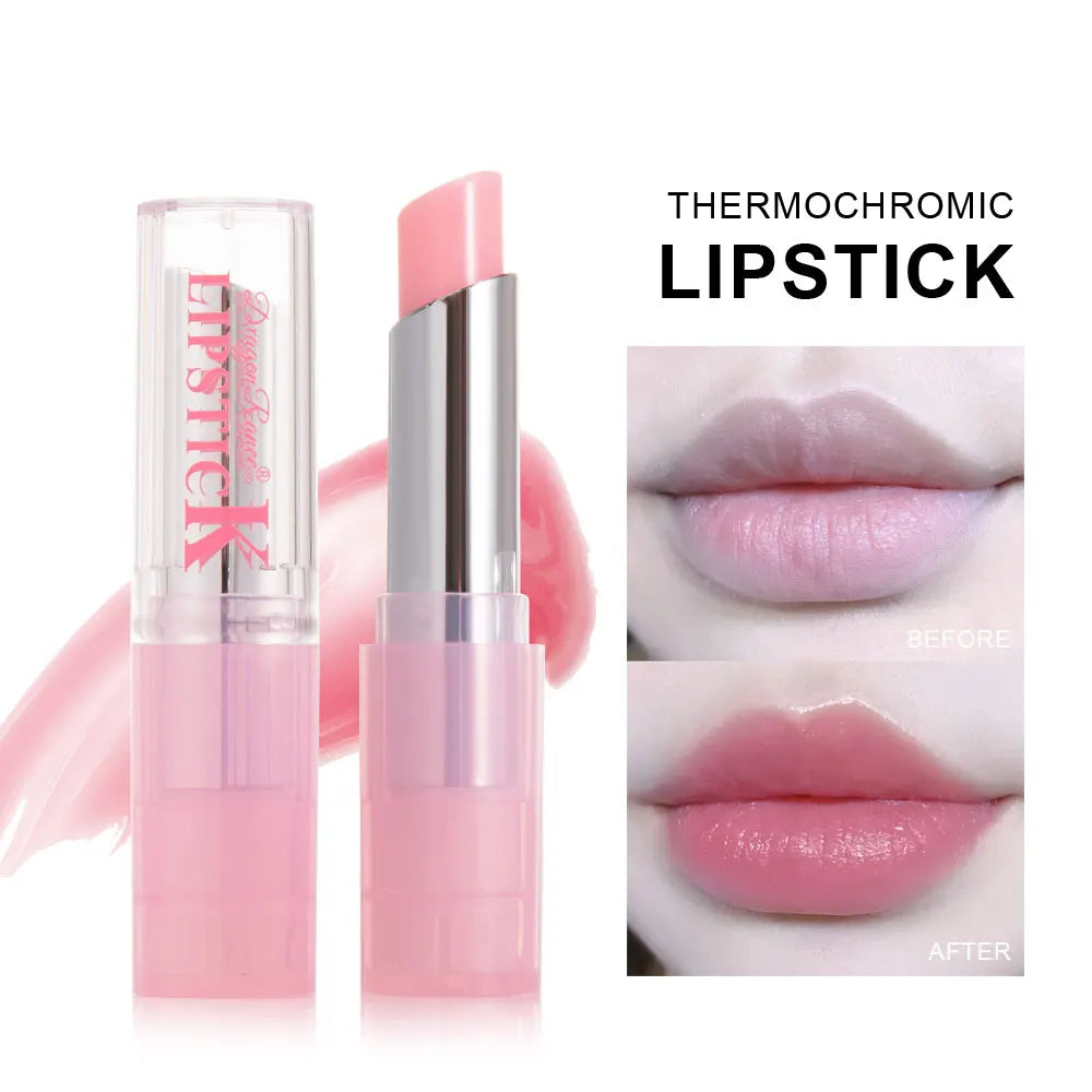 Color Lip Balm Moisturizing Glossy Waterproof Long-Lasting Pink Lip Balm with Shiny Effect Suitable for All Skin Type Soothing a