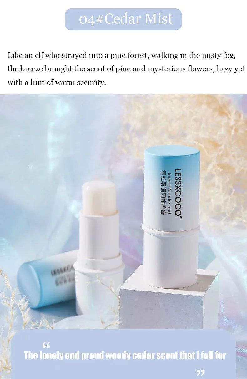 Solid Perfume, Portable Solid Balm, Long-Lasting Fragrances, Fresh and Elegant Female Solid Balm, Body Aroma Gifts for Women