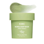 Holy Basil Bubble Deep Mask,Carbonated Water Face Cleansing Pores Blackheads Sebum,Clay Mud Mask Wash-Off Pack,Korean Skincare