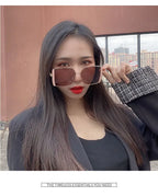 Luxury Oversized Polarized Sunglasses Women Face Slimming Designer Frame UV Protection High Quality Premium Fashion Eyewear