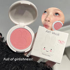 Single Color Blush Palette Waterproof Matte Peach Rouge Orange Red Face Blush Cheek Tint Brighten Contour Female Makeup Cosmetic
