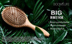 Natural Hair Brush Women Wide Tooth Hair Combs Healthy Paddle Cushion Massage Hairbrush Wooden Comb Hair Care Barber Accessories