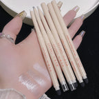 Matte Pearlescent White Eye Shadow Stick Smooth Eye Makeup Highlighter Shimmer Waterproof Pearly Silver Eyeliner Silkworm Pen