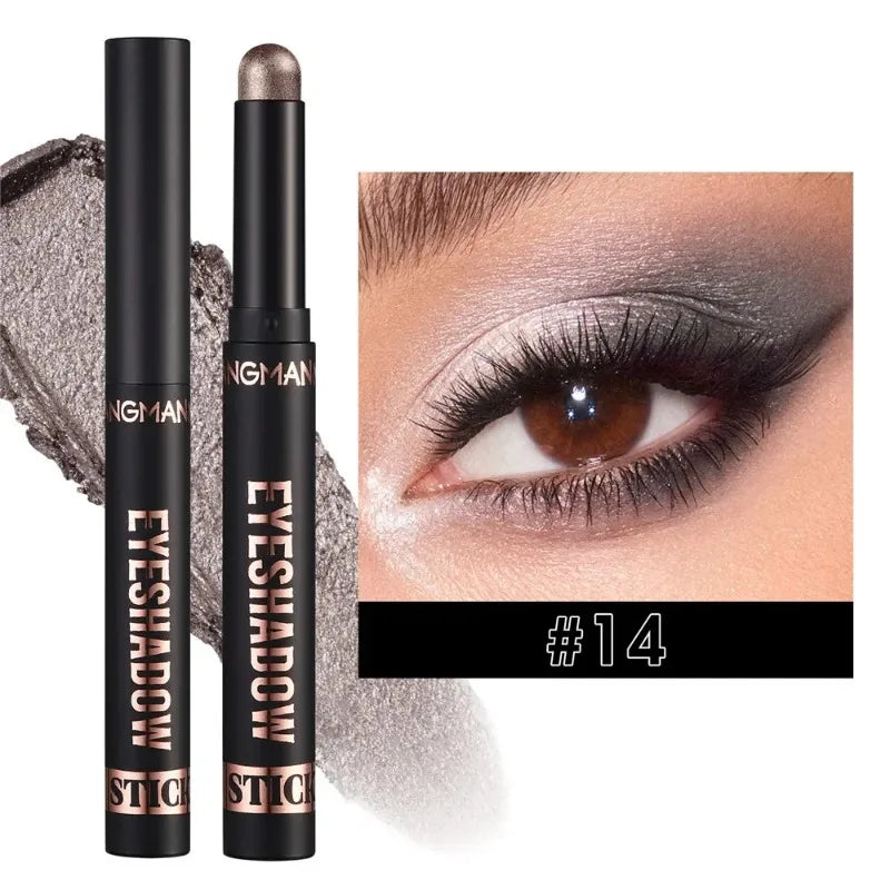 1PC Waterproof Pearlescent Eyeshadow Pencil Stick 16 Colors Lasting Glitter Shimmer Eye Shadow Highlighter Pen Eyes Makeup Tools