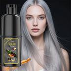 100ml Silvery Gray Hair Color Shampoo Gentle Herbal Moisturizing Cleansing & Nourishing Hair Care Oil Control Dye Shampoo