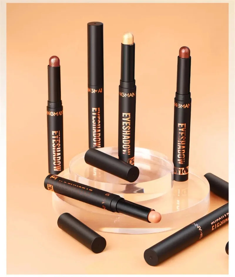 1PC Waterproof Pearlescent Eyeshadow Pencil Stick 16 Colors Lasting Glitter Shimmer Eye Shadow Highlighter Pen Eyes Makeup Tools