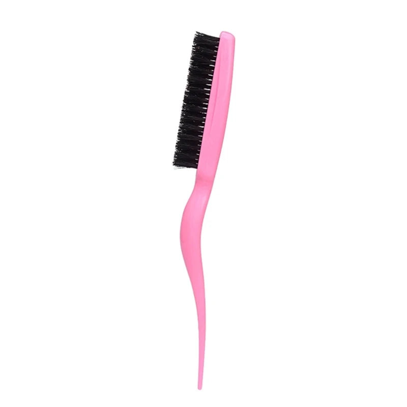 Boar Bristle Brush Comb Hair Teasing Brush for Women Men Salon Boar Bristle Beauty Styling Backcombing Brush