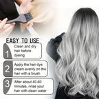100g Grey Hair Dye Cream Unisex Smoky Punk Style Styling No Damage Quick Coloring Long-Lasting Professional Hairs Dyeing Creams