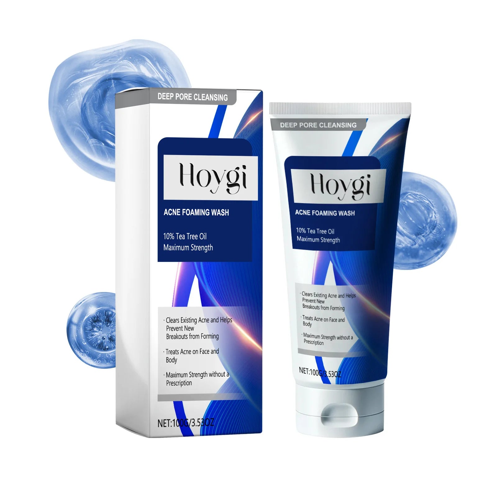 Facial Cleanser Anti Acne Oil Control Blackhead Remover Shrink Pores Deep Cleansing Acne Treatment Moisturizing Face Wash 100g