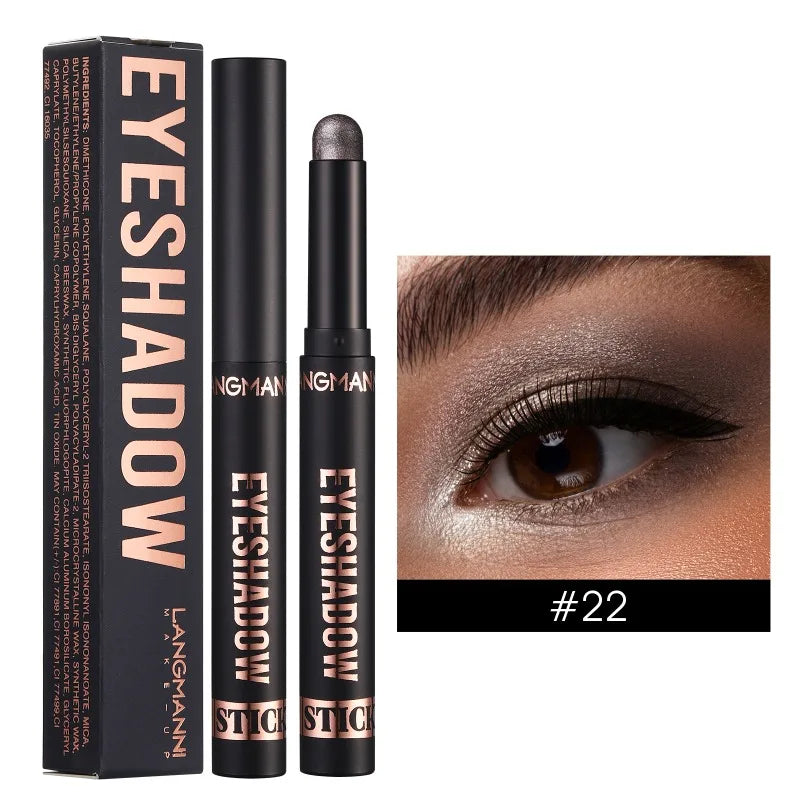 1PC Waterproof Pearlescent Eyeshadow Pencil Stick 16 Colors Lasting Glitter Shimmer Eye Shadow Highlighter Pen Eyes Makeup Tools