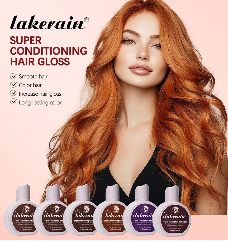 Hair Glaze Super Gloss Color Conditioning Gloss Rinse Out Semi-Permanent Hair Gloss that Enhances Color Nourish and repair Easy