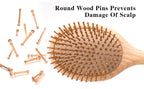 Natural Hair Brush Women Wide Tooth Hair Combs Healthy Paddle Cushion Massage Hairbrush Wooden Comb Hair Care Barber Accessories