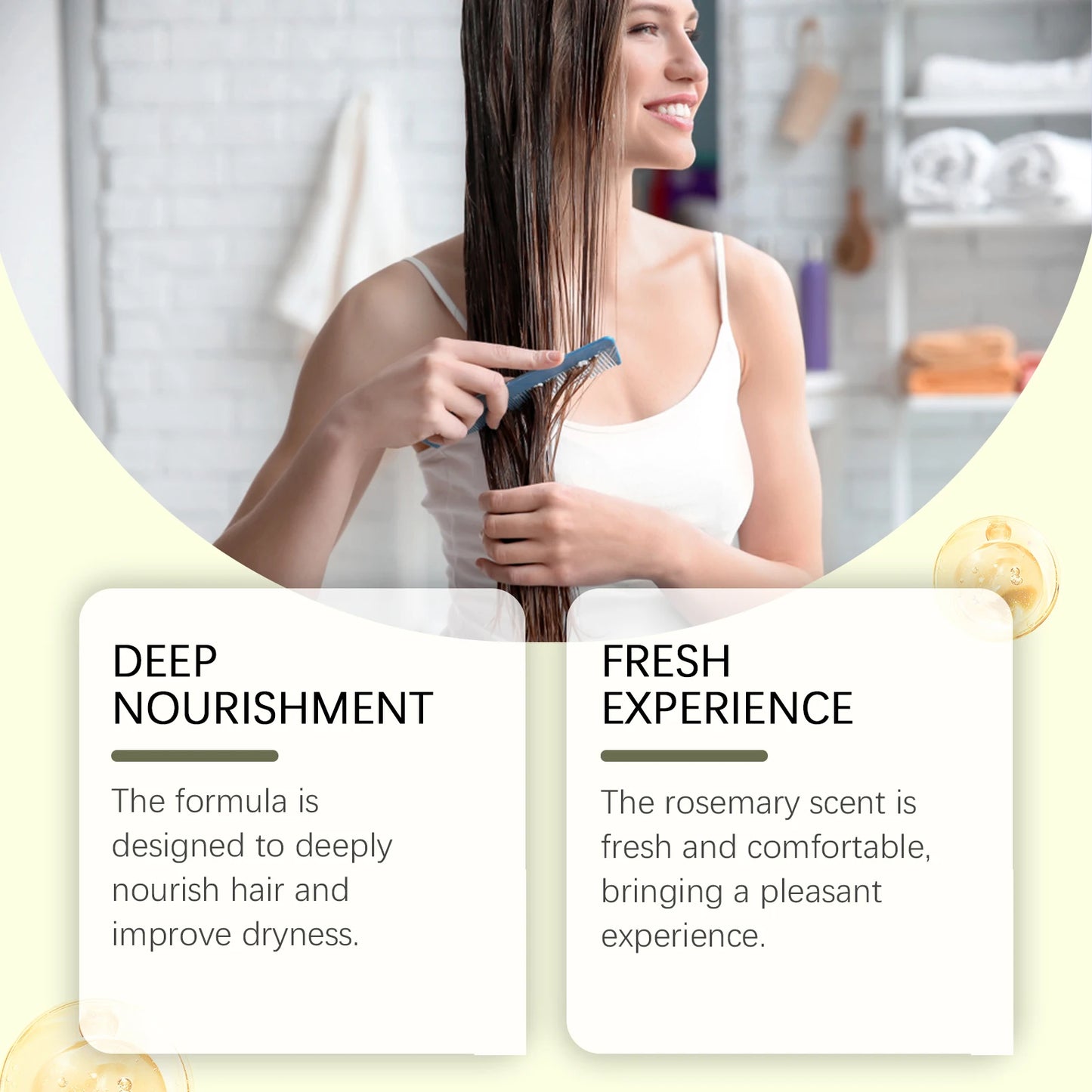 Rosemary Shampoo Conditioner Set Hair Repair Conditioning Prevent Loss Cleansing Dandruff Strengthen Root Hair Regrowth Care