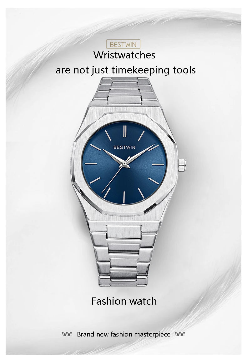 Luxury unique watches for men alloy steel with quartz watches simple line dial business party men watches fashion men's watches