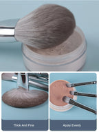 1 Set Of 14 Makeup Brushes Soft Hair Eye Shadow Powder Blusher Face Repair Nose Shadow Makeup Artist Complete Set Of Tools