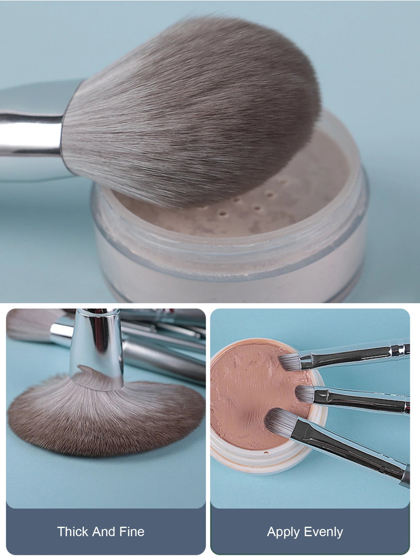 1 Set Of 14 Makeup Brushes Soft Hair Eye Shadow Powder Blusher Face Repair Nose Shadow Makeup Artist Complete Set Of Tools