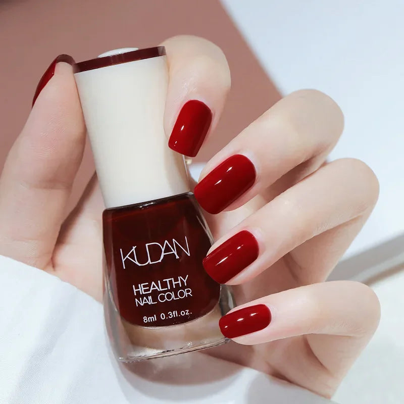 Nail Polish Without Baking Lamp White Fine Glitter Non-baking Non-peel Transparent Shiny Oil Base Coat Nude Nail Polish