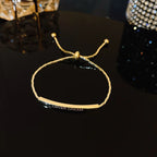 Luxury Classic Full of Rhinestones 18K Gold Plated Bracelets For Women Sparkling Simple Zircon Bracelets Jewelry Birthday Gifts