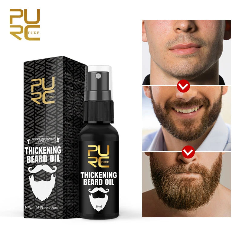 Natural Beard Care Essential Oil 30ml,Deeply Moisturizes Nourishes Beard,Smooth & Glossy for Men Fuller Thicker Styling Care