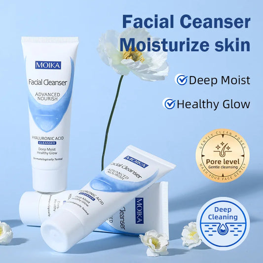 Hyaluronic Acid Facial Cleanser Moisturizing Oil Control Cleansing Face Wash Exfoliating Deep Remove Facial Cleanser Skin Care