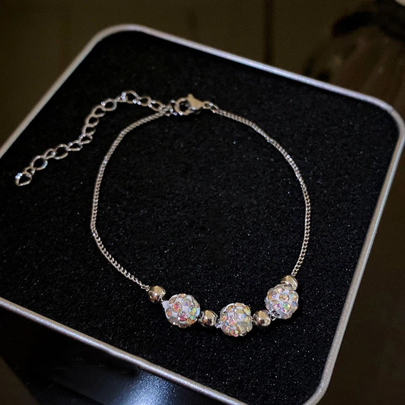 Luxury Classic Full of Rhinestones 18K Gold Plated Bracelets For Women Sparkling Simple Zircon Bracelets Jewelry Birthday Gifts