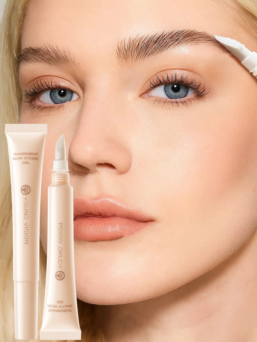 Clear Eyebrow Gel – Lightweight, non-flaky formula with micro comb applicator for even coverage, natural texture, and perfect br