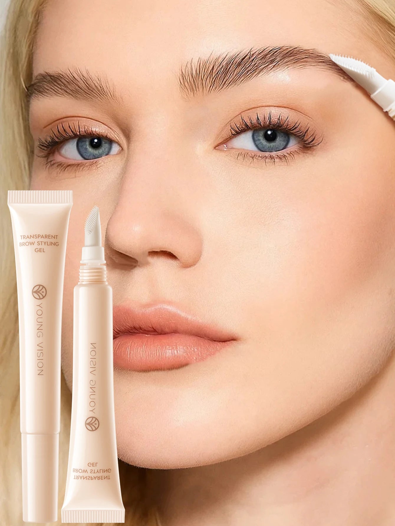 Clear Eyebrow Gel – Lightweight, non-flaky formula with micro comb applicator for even coverage, natural texture, and perfect br