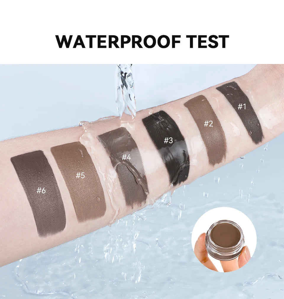 6 Colors Long-lasting Eyebrow Enhancers Makeup Waterproof 3D Natural Eye Brow Pomade Eyebrow Gel With Brush Professional Makeup