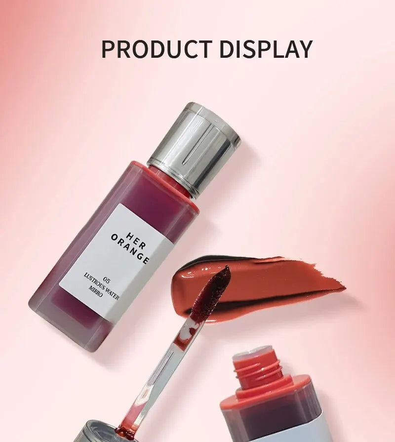 HERORANGEYingrun YueguangLip Gloss Non-stick Cup Lipstick Long-lasting Waterproof Lipstick Matte Lip Glaze Affordable Lipstick