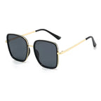 Luxury Square Large Frame Sunglasses for Women And Men Stylish Metal Decorated Light Daily Fashion Glasses