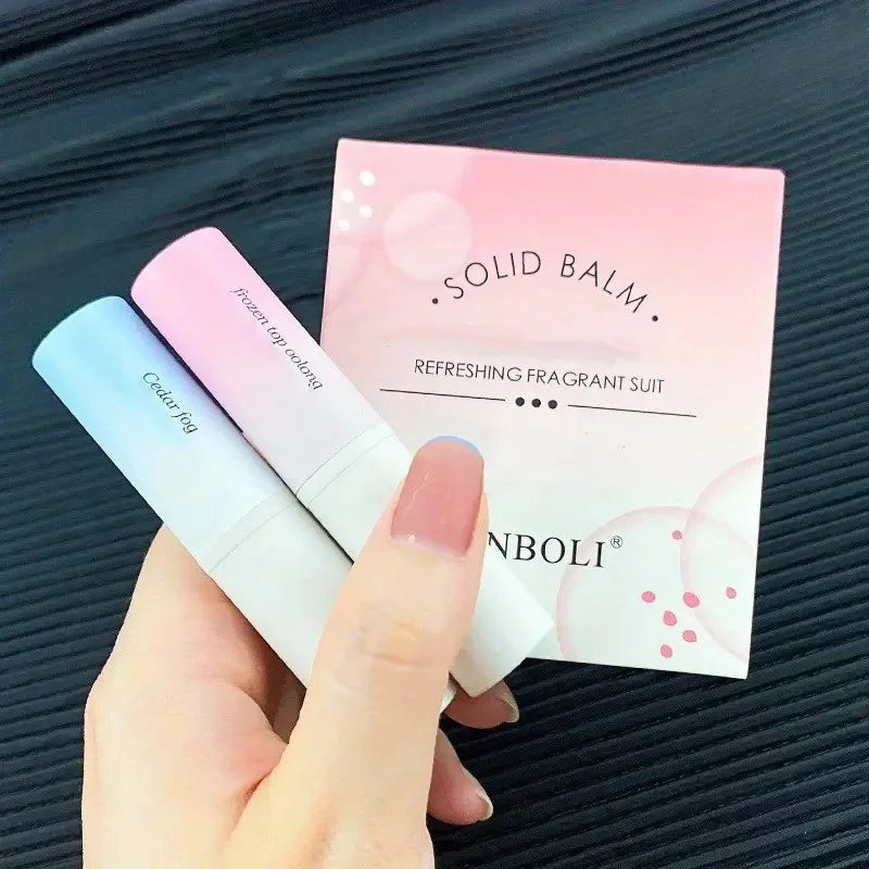 4pcs Solid Perfume Sticks - Long-Lasting, Natural & Fresh Scent Long Lasting Fragrance Portable Pocket Solid Balm For Dating