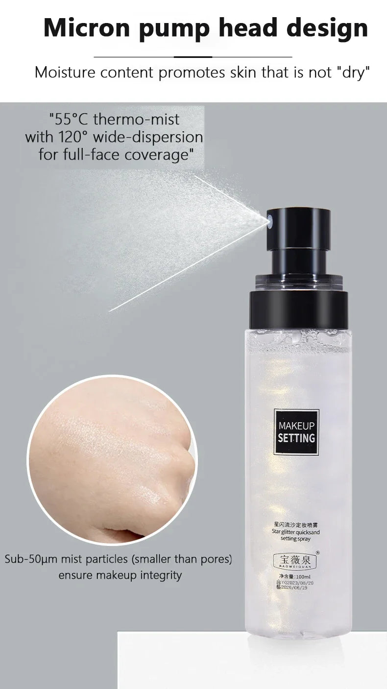 Makeup Fixer Spray Waterproof Sweatproof Long Lasting Oil Control Hydrating Makeup Fixing Setting Spray Cosmetics