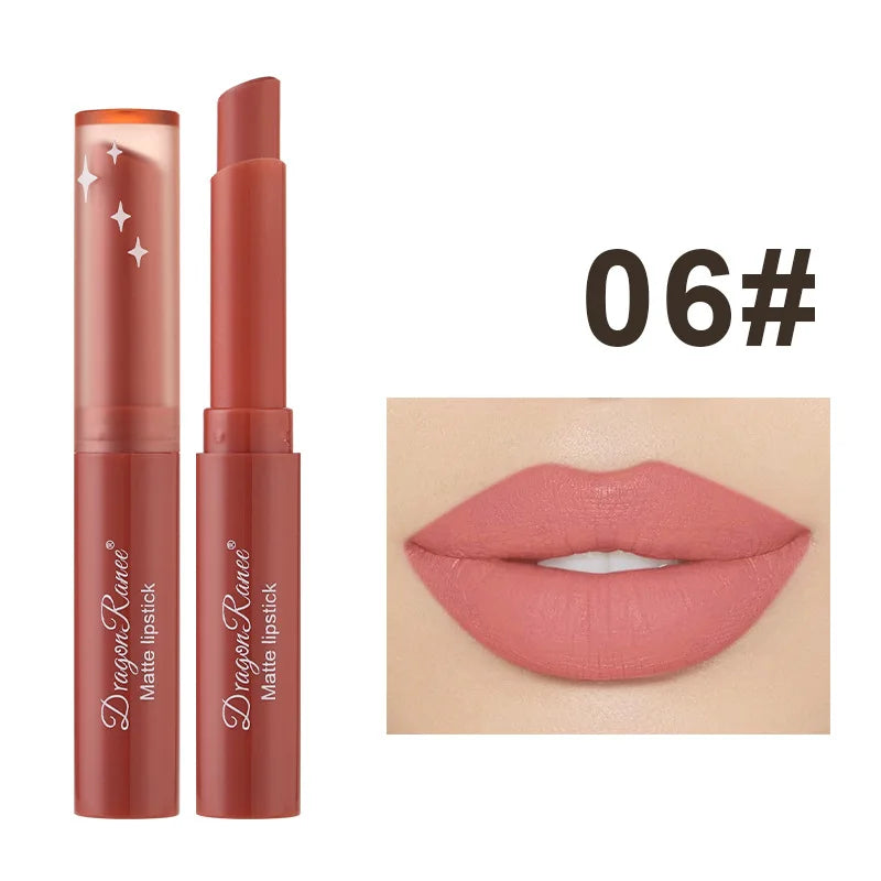 12 Color Matte Lipstick Nude Pink Matte Solid Lip Gloss Long Lasting Velve Red Tinted Balm 24 Hours Waterproof Makeup LipSticks