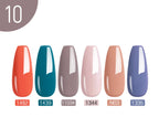 NAILCO 10PCS/Set Gel Nail Polish Gorgeous Full Coverage Semi Permanent Soak Off UV LED Gel Nail Art Base Top Coat Gel Polish Kit