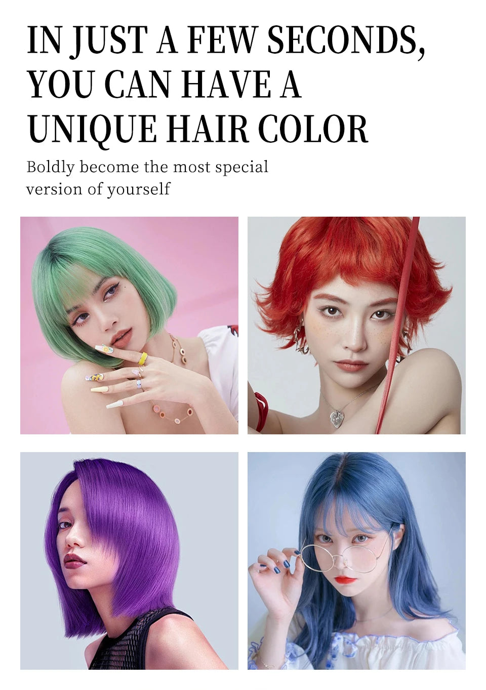 Hair Color Spray Hairs Dyed Hair Colour Styling Product Long Lasting Dye for Hair Beards Coloring Temporary Hair Colour Cream