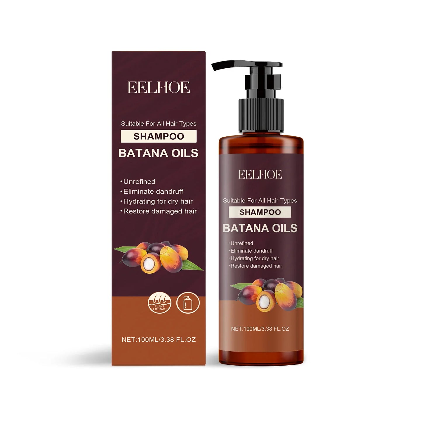 Batana Oil Shampoo Conditioner Set Oil Control Anti Dandruff Scalp Hair Treatment Split Ends Anti Frizz Hair Loss Hair Care Set