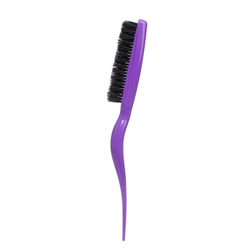 Boar Bristle Brush Comb Hair Teasing Brush for Women Men Salon Boar Bristle Beauty Styling Backcombing Brush