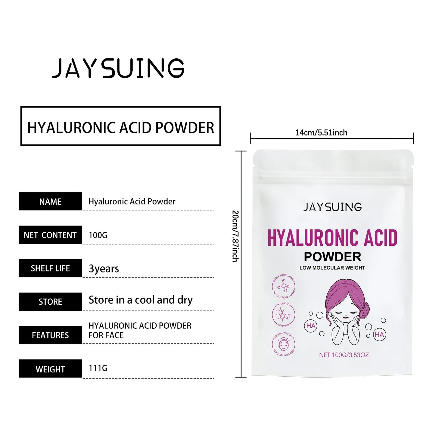 Hyaluronic Acid Face Mask Hydrating Glow Controlling Oil Smooth Skin Repair Pore Tightening Lifting Deep Cleansing Clay Mud Mask