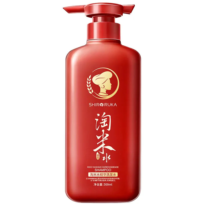 500ml Wash Rice Water Hair Shampoo Anti Dandruff Shampoo Professional Hair Care Clean Scalp and Improve Scalp Environment
