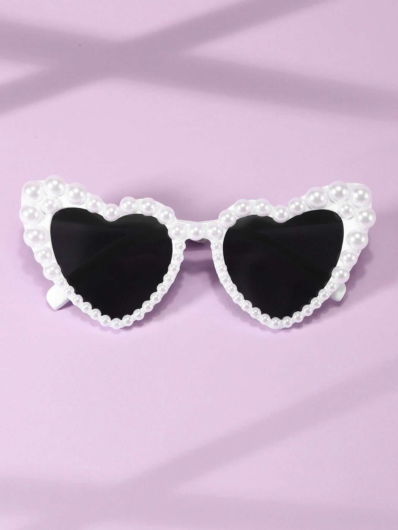 New In Luxury Fine Shimmering Love Pearl Sun Glasses Women Heart Glasses Casual Bling Sunglasses Lentes De Sol Mujer