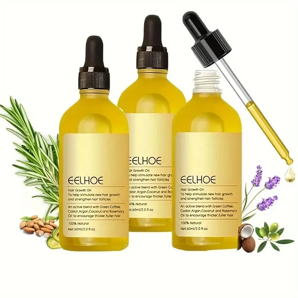 1/2/3pcs Natural Hair Growth Oil Rosemary Anti Hair Loss Regrowth Moisturizing Repair Anti Baldness Fast Hair Growth Serum Oil