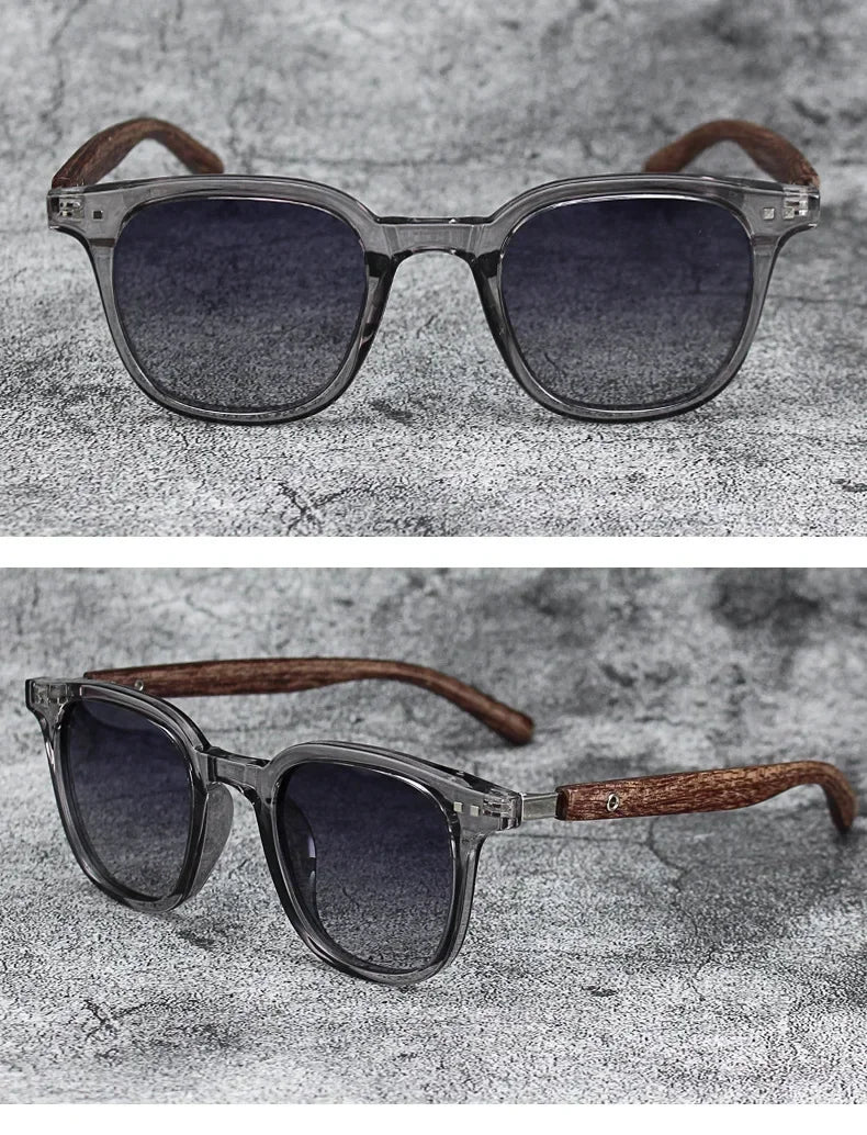 Luxury Wood Grain Leg Rice Nail Sunglasses for Women Car-driving Eyeglasses for Men Sun Shading Eyewear UV Protection Sunglasses