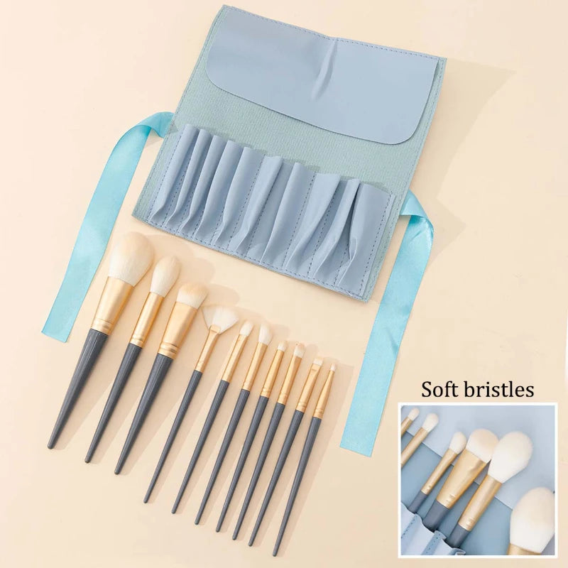 10 Pieces Of Makeup Brush Set, Full Set Of Soft Hair Makeup Powder Brush, Eye Shadow Brush, Beginner's Beauty Tools